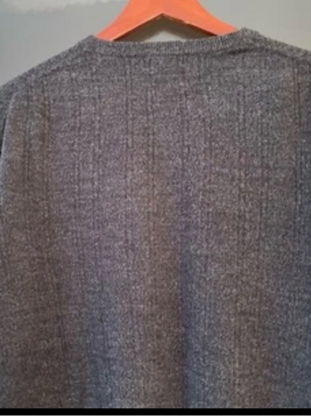 Dockers Mens V-neck Soft Casual Long Sleeve Dark Gray Ribbed Sweater Size Large - Picture 8 of 8